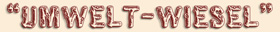 Schriftzug Umwelt Wiesel